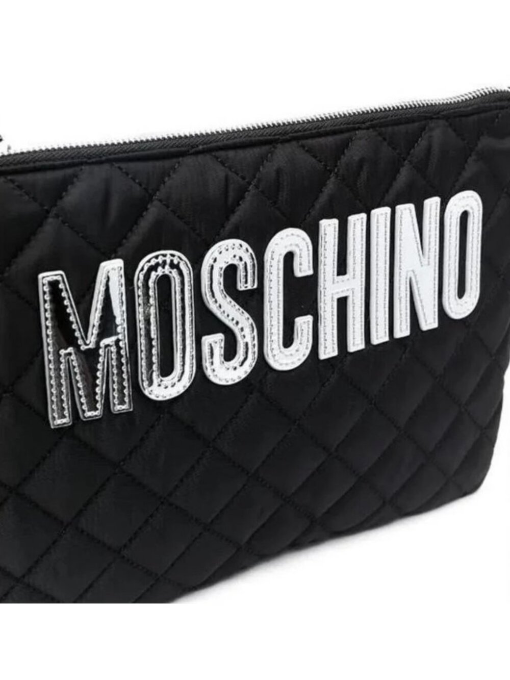 New 💯 Authentic Moschino quilted logo clutch bag - Picture 15 of 15
